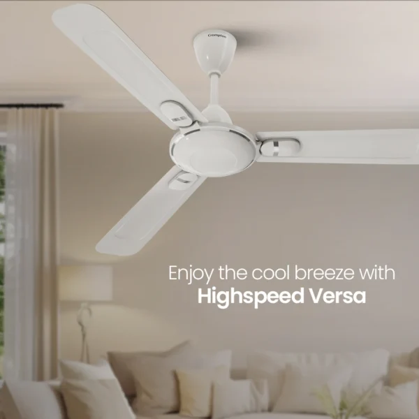 CROMPTON -   High Speed Versa | Star Rated Ceiling Fan WHITE
