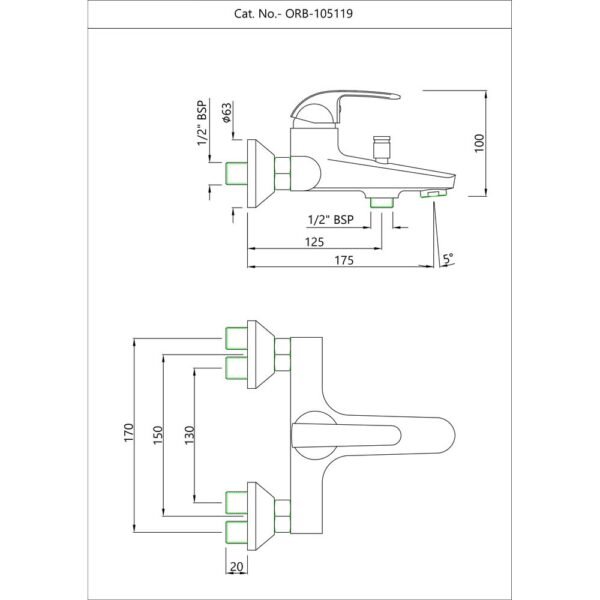 JAQUAR -  ORBIT BATH MIXER