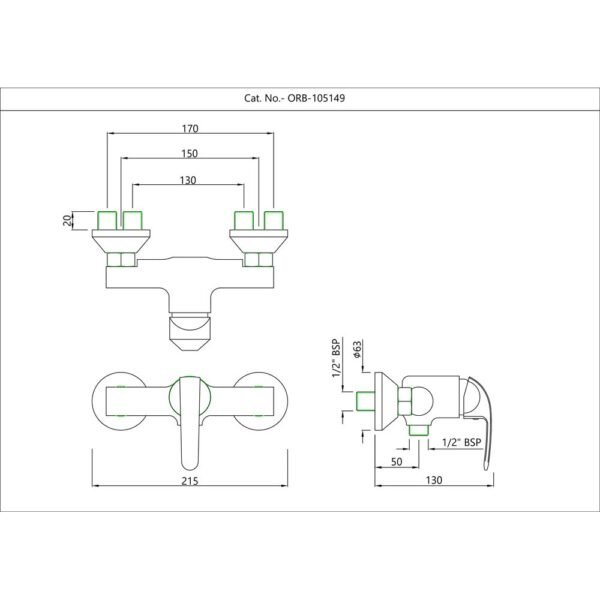 JAQUAR -  ORBIT BATH MIXER